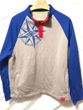 DISNEY CRUISE LINE DCL Pullover Crew Neck Unisex Sweatshirt Gray Blue Large